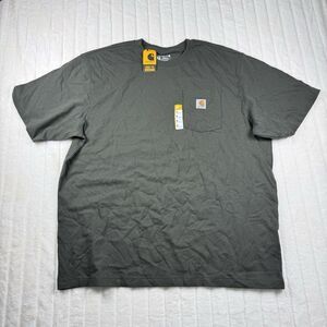 Carhartt Heavyweight Pocket T-Shirt Men XL Dark Olive Short Sleeve K78-M NWT